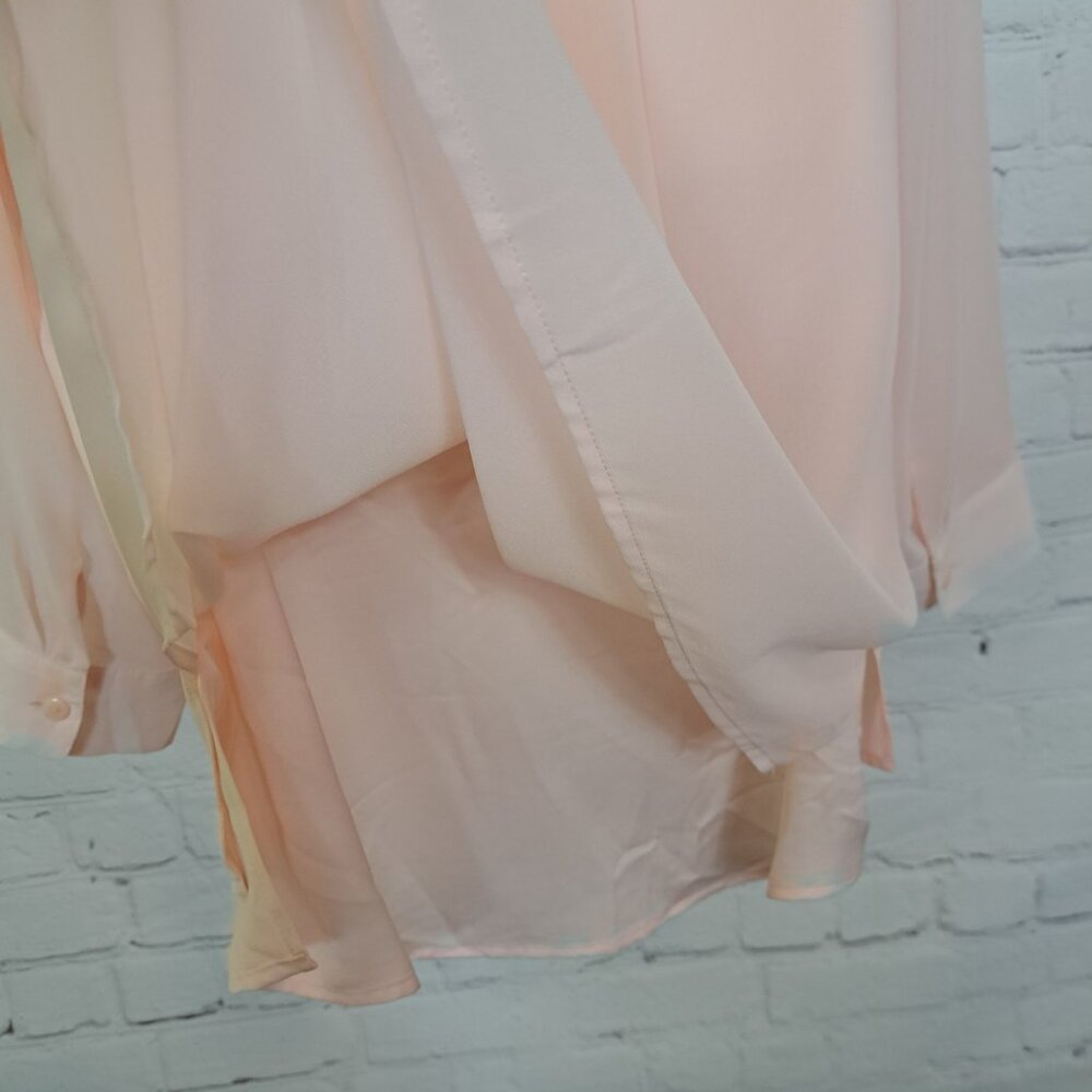 Chico's Peach Casual Button Up Shirt Size 3 - Picture 7 of 12